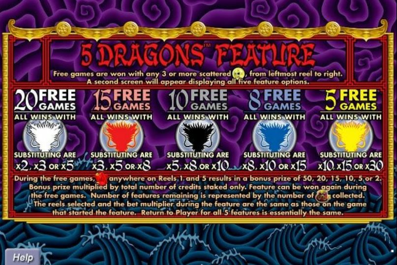 Five Dragons - freegames