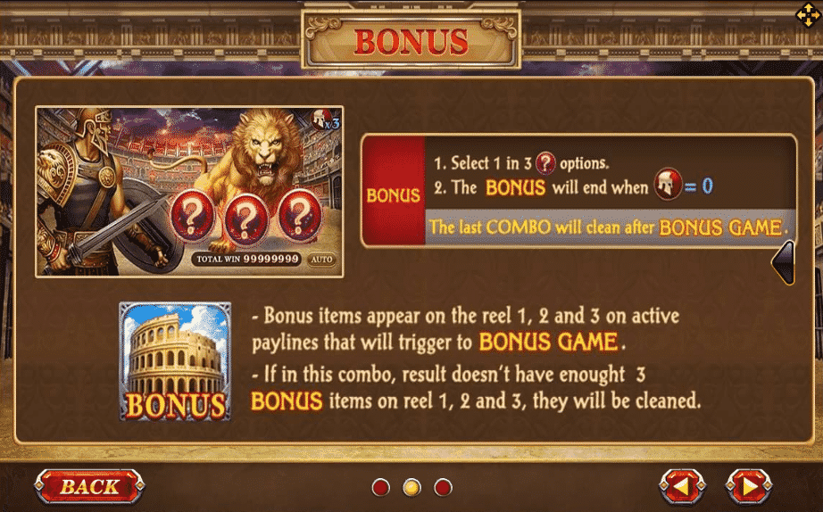 Roma - bonus game